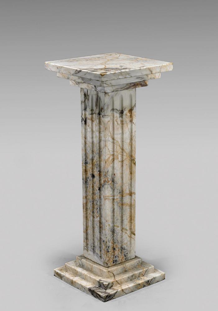 Indian carved Alabaster marble classical column deals 15” statue pedestal