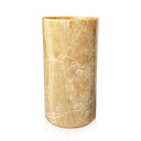 Yellow Onyx Pedestal Sink (16.93" by 16.93" by 32.28")