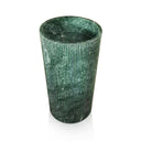 Green Marble Pedestal Sink Fluted Design (16.14" by 16.14" by 33.46")