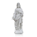 Sacred Heart of Jesus – Hand-Carved White Marble Statue
