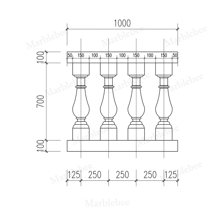 Gray Stone Balustrade