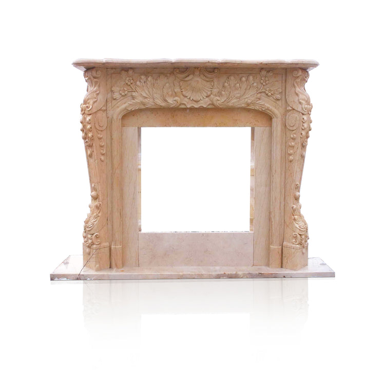Fire Marble Hearth Hand-carved by Marblebee
