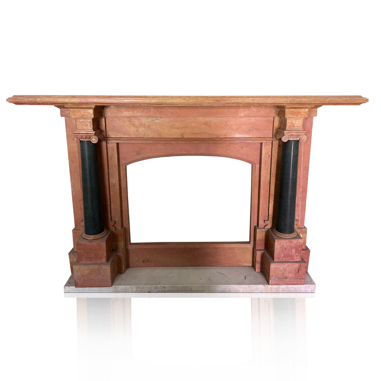 Peach Blossom Marble Fireplace Mantel