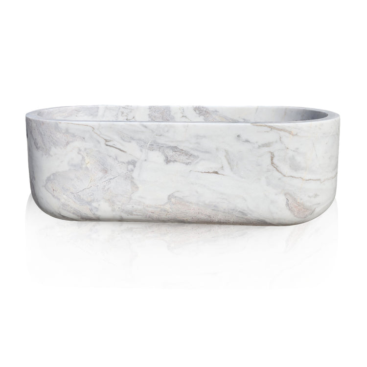 Arabescato white Marble Freestandng Tub