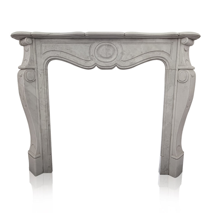 Moon White Marble Hearth