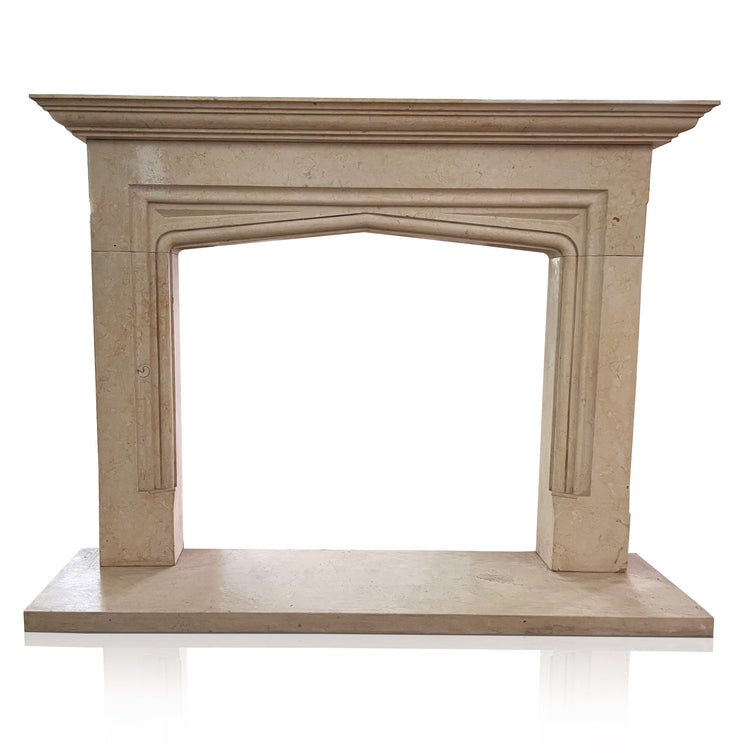 Egyptian Beige Marble Mantelpiece