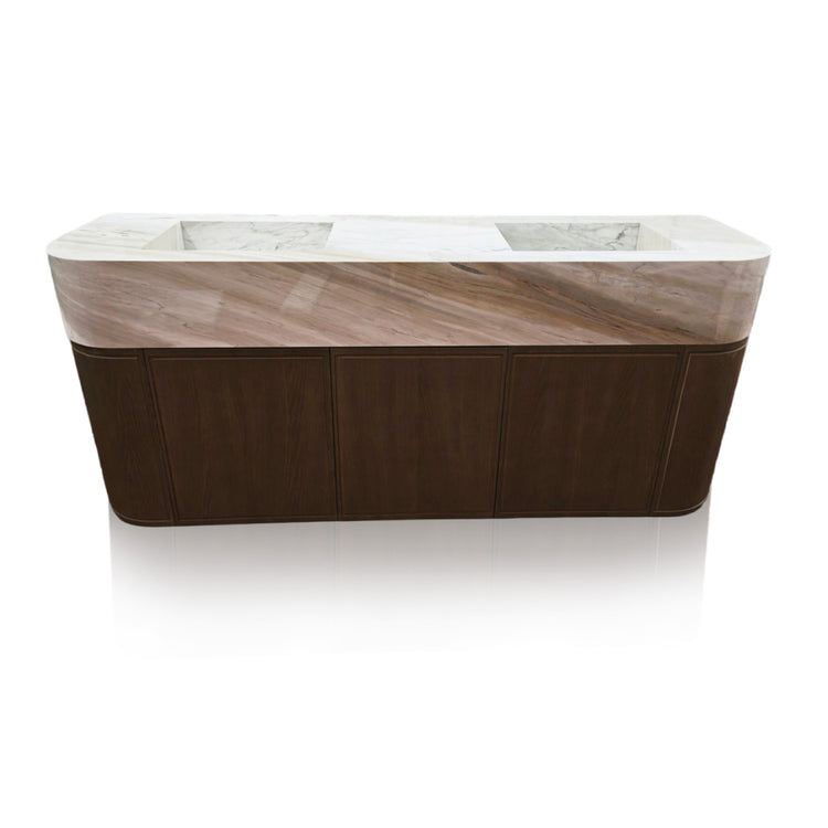 Marble bathroom vanity double sink