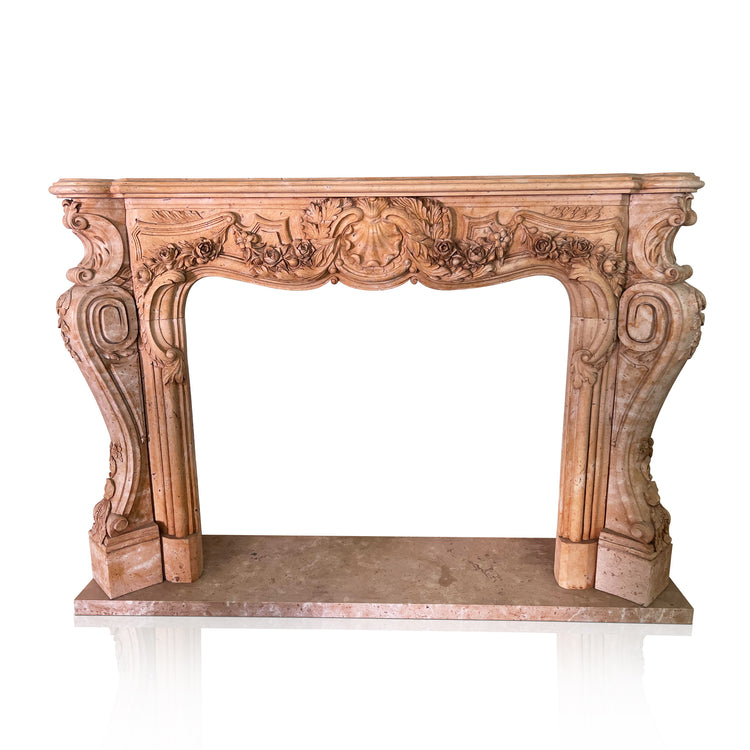 Travertine Marble Mantel
