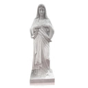 Hand-Carved White Marble Virgin Mary Statue for Garden or Church