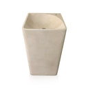 Square Marble Pedestal Sink (17.72" by 17.72")