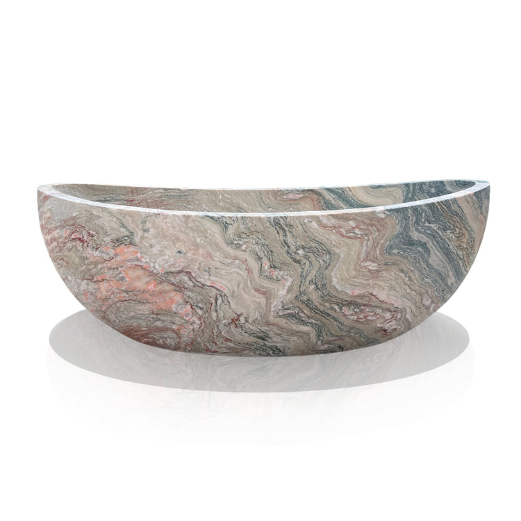 Unique Natural Stone Tub made from Verde Rosato Imperiale Marble