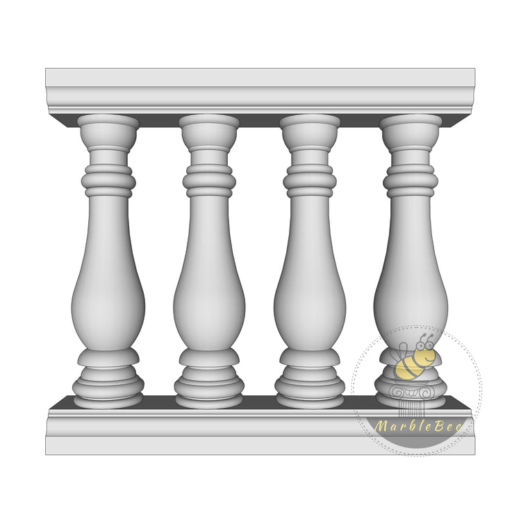 Beige Marble Railing