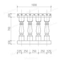 Beige Travertine Outdoor Railing For Stone Steps