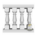 Beige Travertine Outdoor Railing For Stone Steps