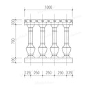 Beige Limestone Outdoor Stone Stair Railing