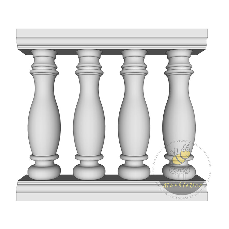 Gray Granite Step Railings