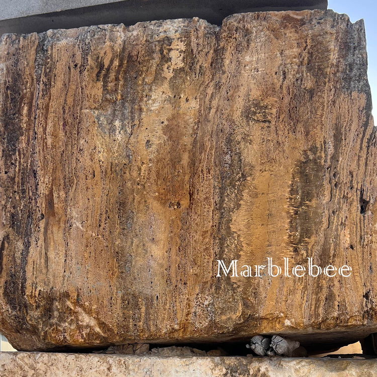 Beige Travertine Marble Sample