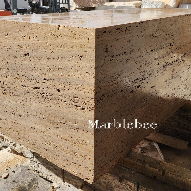 Beige Travertine Marble Sample