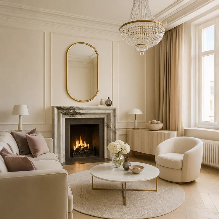 White Marble Fireplace Bolection Style