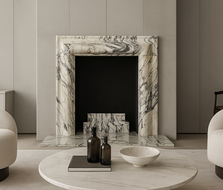 Marble Fireplace Surround Italian Calacatta Viola