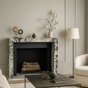 marble fireplace mantel shelf Calacatta Viola
