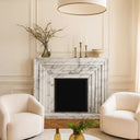Stepped Marble Fireplace Mantel