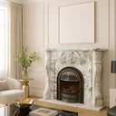 White Marble Mantel - French Louis XV–style