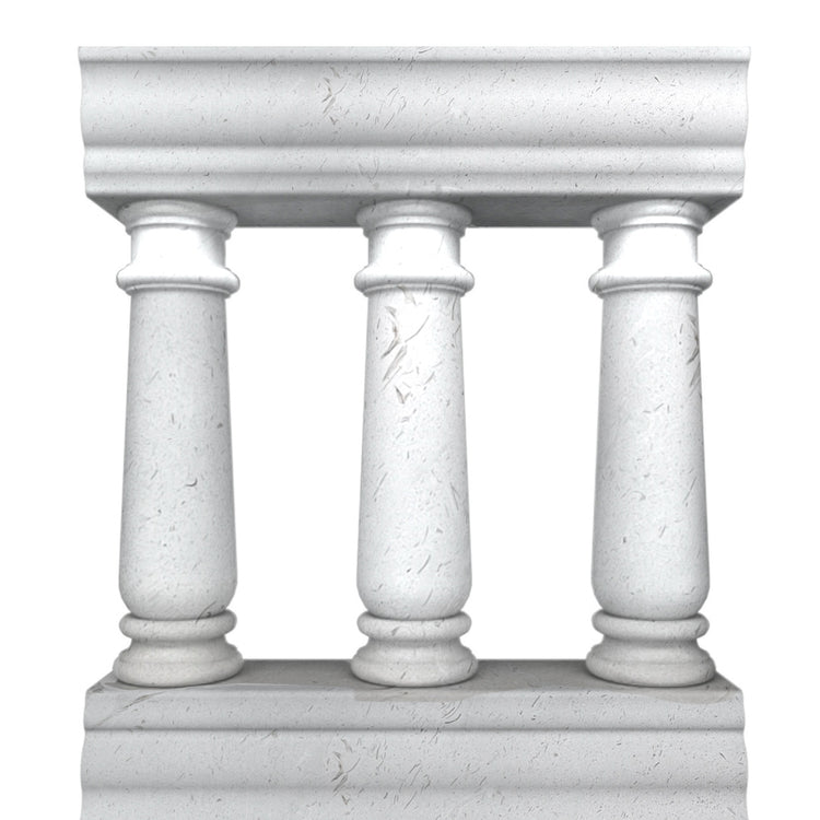 Beige Limestone Outdoor Stone Stair Railing