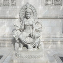 Marble Statue of Goddess Durga riding a lion