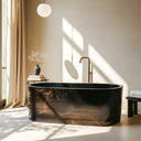 Marble bathtub made of black marble freestanding large soaking tub