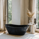 Black Marble Bathtub Customizable Double Slipper