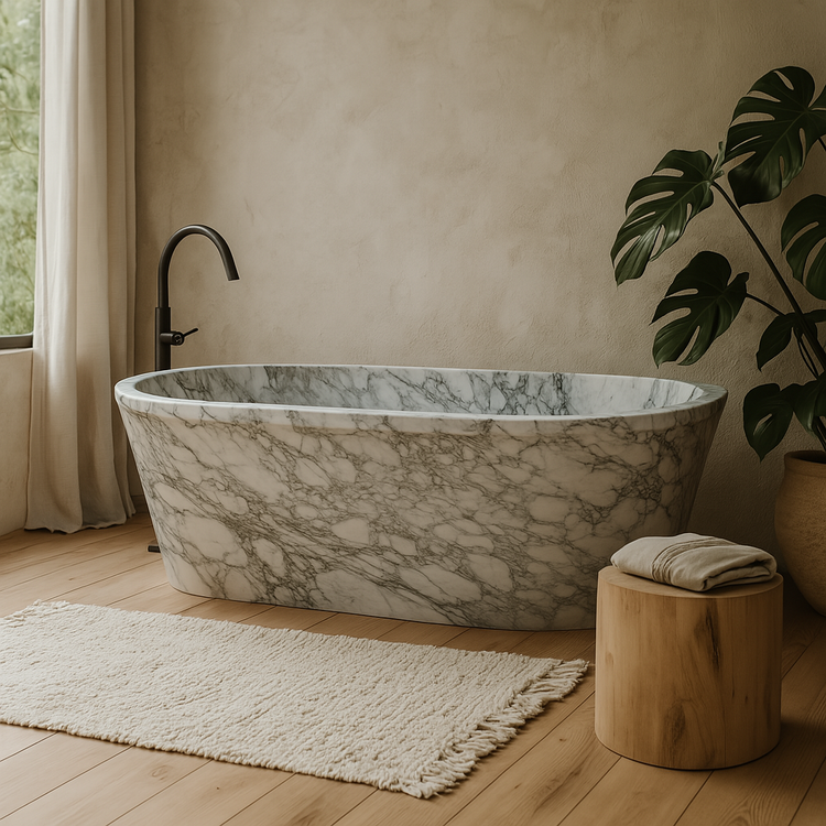 Arabescato Luxury Marble Tub