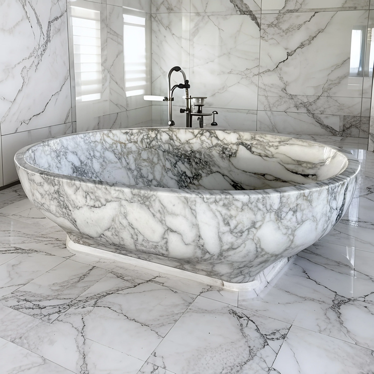 Calacatta Gold Luxury Tub Customization
