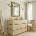 Travertine Bathroom Vanity with Drawer and Sink