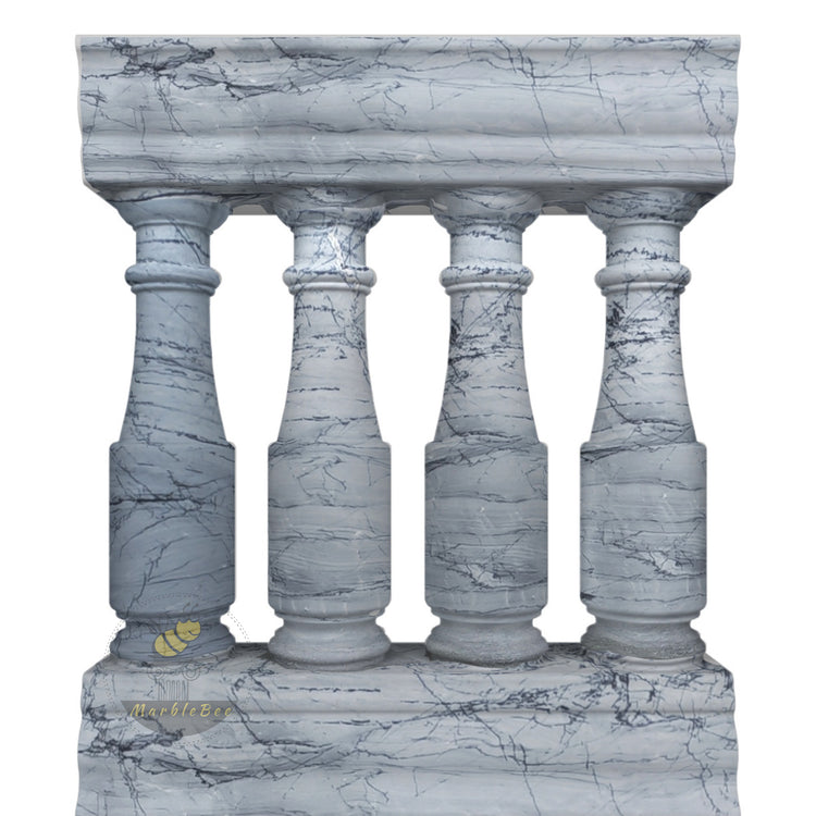 Gray Granite Step Railings