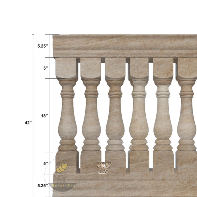 Beige Marble Railing
