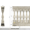 Beige Travertine Outdoor Railing For Stone Steps