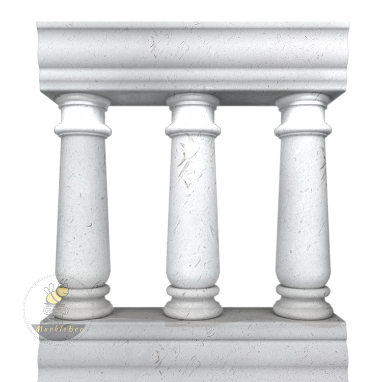 Beige Limestone Outdoor Stone Stair Railing
