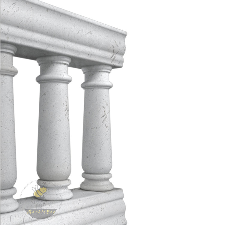 Beige Limestone Outdoor Stone Stair Railing