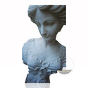 Marble Bust of a Lady in Floral Elegance
