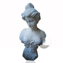 Marble Bust of a Lady in Floral Elegance