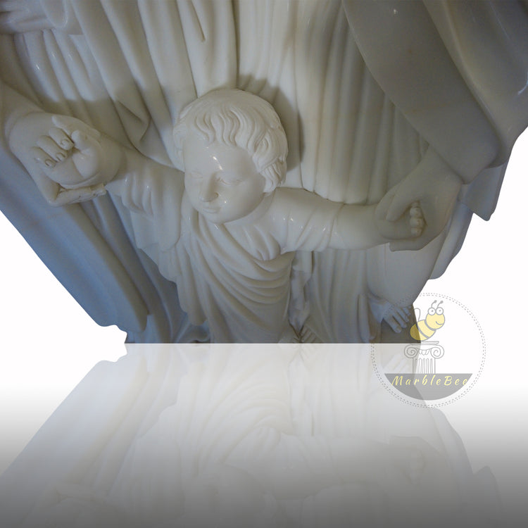 Baby Jesus with Mary and Joseph Marble Statue