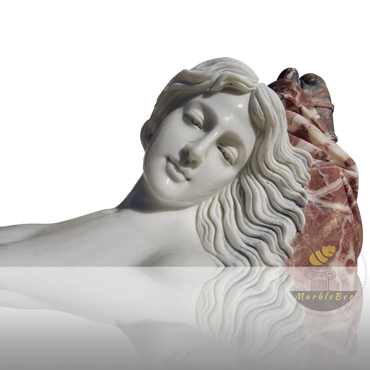 Outdoor Garden Statue of Nude Sleeping Lady
