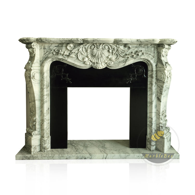 Arabescato Marble fireplace French Style