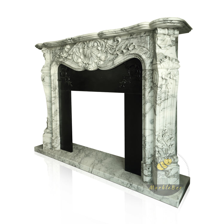 Arabescato Marble fireplace French Style