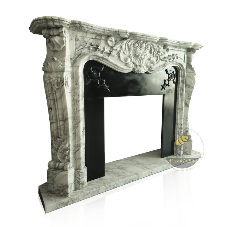 Arabescato Marble fireplace French Style