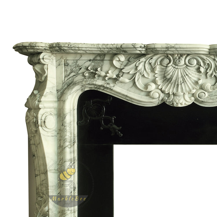 Arabescato Marble fireplace French Style