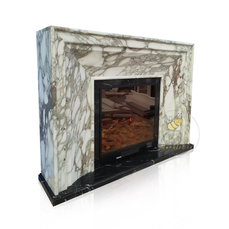 Italian Marble Arabescato Mantel Piece