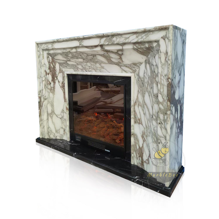 Italian Marble Arabescato Mantel Piece