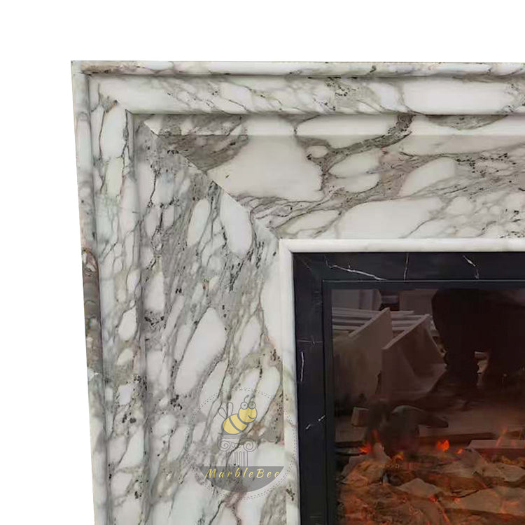 Italian Marble Arabescato Mantel Piece